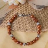 Aventurine Orange Silver Bracelet